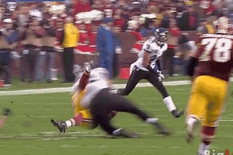 RG III Knocked out of the Baltimore Game with Apparently Knee Injury