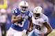 INDIANAPOLIS, IN - DECEMBER 09: T.Y. Hilton #13 of the Indianapolis Colts runs with the ball during the NFL game against the Tennessee Titans at Lucas Oil Stadium on December 9, 2012 in Indianapolis, Indiana. (Photo by Andy Lyons/Getty Images)