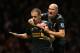 LONDON, ENGLAND - DECEMBER 09: Joe Cole (L) of Liverpool celebrates his goal with Jonjo Shelvey during the Barclays Premier League match between West Ham United and Liverpool at the Boleyn Ground on December 9, 2012 in London, England. (Photo by Scott Heavey/Getty Images)