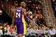 Dec 5, 2012; New Orleans, LA, USA; Los Angeles Lakers shooting guard Kobe Bryant (24) against the New Orleans Hornets during the second half of a game at the New Orleans Arena. The Lakers defeated the Hornets 103-87. Mandatory Credit: Derick E. Hingle-USA TODAY Sports