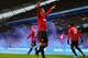 Van Persie and United emerge from the blue mist victorious.