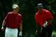 MEDINAH, IL - AUGUST 20: Tiger Woods and Luke Donald look on during the final round of the 2006 PGA Championship at Medinah Country Club on August 20, 2006 in Medinah, Illinois. (Photo by Donald Miralle/Getty Images)