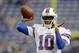 MINNEAPOLIS, MN - AUGUST 17: Vince Young #10 of the Buffalo Bills makes a pass before the game against the Minnesota Vikings on August 17, 2012 at Mall of America Field at the Hubert H. Humphrey Metrodome in Minneapolis, Minnesota. (Photo by Hannah Foslien/Getty Images)