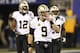 EAST RUTHERFORD, NJ - DECEMBER 09: Drew Brees #9 of the New Orleans Saints walks to the sideline during their game against the New York Giants at MetLife Stadium on December 9, 2012 in East Rutherford, New Jersey. (Photo by Jeff Zelevansky/Getty Images)