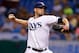 ST PETERSBURG, FL - OCTOBER 02: Pitcher James Shields #33 of the Tampa Bay Rays pitches against the Baltimore Orioles during the game at Tropicana Field on October 2, 2012 in St. Petersburg, Florida. (Photo by J. Meric/Getty Images)