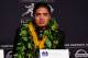 NEW YORK, NY - DECEMBER 08: Heisman finalists linebacker Manti Te'o of the University of Notre Dame Fighting Irish speaks during a press conference prior to the 78th Heisman Trophy Presentation at the Marriott Marquis on December 8, 2012 in New York City. (Photo by Mike Stobe/Getty Images)