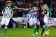 SEVILLE, SPAIN - DECEMBER 09: Andres Iniesta of FC Barcelona duels for the ball with Antonio Amaya of Real Betis Balompie during the La Liga match between Real Betis Balompie and FC Barcelona at Estadio Benito Villamarin on December 9, 2012 in Seville, Spain. (Photo by David Ramos/Getty Images)