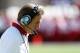 TUSCALOOSA, AL - NOVEMBER 17: Head coach Nick Saban of the Alabama Crimson Tide walks back to the sideline after a defensive huddle against the Western Carolina Catamounts at Bryant-Denny Stadium on November 17, 2012 in Tuscaloosa, Alabama. (Photo by Kevin C. Cox/Getty Images)