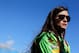 HOMESTEAD, FL - NOVEMBER 17: Danica Patrick, driver of the #7 GoDaddy.com Chevrolet, stands on the grid during qualifying for the NASCAR Nationwide Series Ford EcoBoost 300 at Homestead-Miami Speedway on November 17, 2012 in Homestead, Florida. (Photo by Tom Pennington/Getty Images)