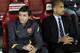 MADRID, SPAIN - MAY 25: Head coach Pep Guardiola (R) of Barcelona looks on beside his assistant Tito Vilanova during the Copa del Rey Final match between Athletic Bilbao and Barcelona at Vicente Calderon Stadium on May 25, 2012 in Madrid, Spain. (Photo by Angel Martinez/Getty Images)