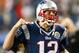 FOXBORO, MA - DECEMBER 10: Tom Brady #12 of the New England Patriots reacts to the cheers of fans before a game with Houston Texans at Gillette Stadium on December 10, 2012 in Foxboro, Massachusetts. (Photo by Jim Rogash/Getty Images)