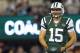 EAST RUTHERFORD, NJ - NOVEMBER 22: Quarterback Tim Tebow #15 of the New York Jets during warm ups before the start of their game against the New England Patriots at MetLife Stadium on November 22, 2012 in East Rutherford, New Jersey. (Photo by Rich Schultz /Getty Images)