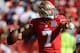 SAN FRANCISCO, CA - DECEMBER 09: Colin Kaepernick #7 of the San Francisco 49ers drops back to pass against the Miami Dolphins in the first quarter at Candlestick Park on December 9, 2012 in San Francisco, California. (Photo by Thearon W. Henderson/Getty Images)
