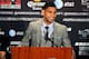 LAS VEGAS, NV - JULY 12: Boxer Amir Khan speaks during the final news conference at the Mandalay Bay Resort & Casino on July 12, 2012 in Las Vegas, Nevada. Khan will take on Danny Garcia for the WBC super lightweight world championship on July 14 in Las Vegas. (Photo by David Becker/Getty Images)