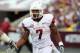 COLLEGE STATION, TX - SEPTEMBER 29: Knile Davis #7 of the Arkansas Razorbacks celebrates a touchdown against the Texas A&M Aggies at Kyle Field on September 29, 2012 in College Station, Texas. (Photo by Ronald Martinez/Getty Images)