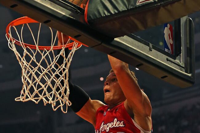 Griffin has almost hit his head on the rim twice tonight.