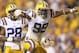 BATON ROUGE, LA - OCTOBER 13: Sam Montgomery #99 of the LSU Tigers celebrates after making a sack on Connor Shaw #14 of the South Carolina Gamecocks in the fourth quarter at Tiger Stadium on October 13, 2012 in Baton Rouge, Louisiana. (Photo by Ronald Martinez/Getty Images)
