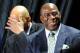 November 16, 2012; Los Angeles, CA, USA; NBA players Kareem Abdul-Jabbar and Irvin