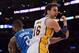LOS ANGELES, CA - DECEMBER 02: Pau Gasol #16 of the Los Angeles Lakers reacts after he is fouled by Kyle O'Quinn #2 of the Orlando Magic during a 113-103 Magic win at Staples Center on December 2, 2012 in Los Angeles, California. NOTE TO USER: User expressly acknowledges and agrees that, by downloading and or using this photograph, User is consenting to the terms and conditions of the Getty Images License Agreement. (Photo by Harry How/Getty Images)