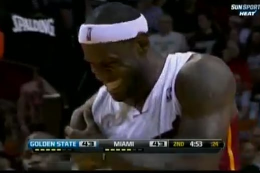 Video: David Lee Flagrant Foul on LeBron James