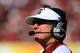 TAMPA, FL - JANUARY 01: Steve Spurrier, head coach of the South Carolina Gamecocks watches from the sideline during their game against the Iowa Hawkeyes at the Outback Bowl on January 1, 2009 at Raymond James Stadium in Tampa, Florida. (Photo by Scott Halleran/Getty Images)