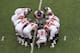 EAST RUTHERFORD, NJ - JANUARY 08: Quarterback Matt Ryan #2 of the Atlanta Falcons calls a play in the offensive huddle against the New York Giants during their NFC Wild Card Playoff game at MetLife Stadium on January 8, 2012 in East Rutherford, New Jersey. (Photo by Nick Laham/Getty Images)
