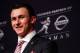 NEW YORK, NY - DECEMBER 08: Quarterback Johnny Manziel of the Texas A&M University Aggies speaks after being named the 78th Heisman Memorial Trophy Award winner at a press conference at the Marriott Marquis on December 8, 2012 in New York City. (Photo by Mike Stobe/Getty Images)