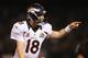 OAKLAND, CA - DECEMBER 06: Peyton Manning #18 of the Denver Broncos calls an audible at the line of scrimmage during their game against the Oakland Raiders at O.co Coliseum on December 6, 2012 in Oakland, California. (Photo by Ezra Shaw/Getty Images)