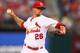 ST. LOUIS, MO - SEPTEMBER 29: Starter Kyle Lohse #26 of the St. Louis Cardinals pitches against the Washington Nationals at Busch Stadium on September 29, 2012 in St. Louis, Missouri. (Photo by Dilip Vishwanat/Getty Images)
