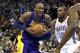 OKLAHOMA CITY, OK - DECEMBER 07: Kobe Bryant #24 of the Los Angeles Lakers drives the lane on Kevin Durant #35 of the Oklahoma City Thunder December 7, 2012 at Chesapeake Energy Arena in Oklahoma City, Oklahoma. Oklahoma City defeated Los Angeles 114-108. NOTE TO USER: User expressly acknowledges and agrees that, by downloading and or using this photograph, User is consenting to the terms and conditions of the Getty Images License Agreement. (Photo by Brett Deering/Getty Images)