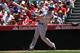 ANAHEIM, CA - JULY 21: Josh Hamilton #32 of the Texas Rangers grounds out to shortstop against the Los Angeles Angels of Anaheim for the second out in the second inning at Angel Stadium of Anaheim on July 21, 2012 in Anaheim, California. (Photo by Jeff Golden/Getty Images)