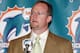 Nov.25, 2012; Miami, FL, USA; Miami Dolphins general manager Jeff Ireland prior to a game against the Seattle Seahawks at Sun Life Stadium. Mandatory Credit: Steve Mitchell-USA TODAY Sports