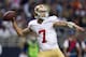 ST. LOUIS, MO - DECEMBER 02: Quarterback Colin Kaepernick #7 of the San Francisco 49ers throws a pass during the game against the St. Louis Rams at the Edward Jones Dome on December 02, 2012 in St. Louis, Missouri. The Rams beat the 49ers 16-13 in overtime. (Photo by David Welker/Getty Images)