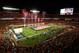 MIAMI GARDENS, FL - JANUARY 04: A general view of fireworks set offf over a giant American Flag during the performance of the National anthem between the Clemson Tigers and the West Virginia Mountaineers during the Discover Orange Bowl at Sun Life Stadium on January 4, 2012 in Miami Gardens, Florida. (Photo by J. Meric/Getty Images)