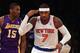 NEW YORK, NY - DECEMBER 13: Carmelo Anthony #7 of the New York Knicks sinks a three pointer against the Los Angeles Lakers in the first quarter at Madison Square Garden on December 13, 2012 in New York City. NOTE TO USER: User expressly acknowledges and agrees that, by downloading and/or using this photograph, user is consenting to the terms and conditions of the Getty Images License Agreement. (Photo by Bruce Bennett/Getty Images)