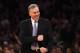 NEW YORK, NY - DECEMBER 13: Head Coach Mike D'Antoni of the Los Angeles Lakers reacts to a poor play by his team against the New York Knicks at Madison Square Garden on December 13, 2012 in New York City. NOTE TO USER: User expressly acknowledges and agrees that, by downloading and/or using this photograph, user is consenting to the terms and conditions of the Getty Images License Agreement. (Photo by Bruce Bennett/Getty Images)