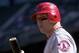 SEATTLE, WA - SEPTEMBER 01: Mike Trout #27 of the Los Angeles Angels of Anaheim stand in the on deck circle during a game against the Seattle Mariners at Safeco Field on September 1, 2012 in Seattle, Washington. (Photo by Stephen Brashear/Getty Images)