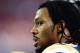 ST. LOUIS, MO - SEPTEMBER 14: Steven Jackson #39 of the St. Louis Rams looks on from the sidelines during the game against the New York Giants at Edward Jones Dome on September 14, 2008 in St. Louis, Missouri. (Photo by Dilip Vishwanat/Getty Images)