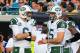 JACKSONVILLE, FL - DECEMBER 09: Mark Sanchez #6 of the New York Jets and Tim Tebow speak during the game at EverBank Field on December 9, 2012 in Jacksonville, Florida. (Photo by Sam Greenwood/Getty Images)
