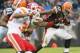 CLEVELAND, OH - DECEMBER 09: Running back Trent Richardson #33 of the Cleveland Browns runs for a gain during the second half against the Kansas City Chiefs at Cleveland Browns Stadium on December 9, 2012 in Cleveland, Ohio. The Browns defeated the Chiefs 30-7. (Photo by Jason Miller/Getty Images)