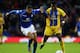 BIRMINGHAM, ENGLAND - DECEMBER 15: Curtis Davies of Birmingham and Wilfred Zaha of Crystal Palace challenge for the ball during the npower Championship match between Birmingham City and Crystal Palace at St Andrews on December 15, 2012 in Birmingham, England. (Photo by Matthew Lewis/Getty Images)