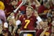 LOS ANGELES, CA - OCTOBER 20: Quarterback Matt Barkley #7 of the USC Trojans holds the sword and conducts the band after the game against the Colorado Buffaloes at the Los Angeles Memorial Coliseum on October 20,2012 in Los Angeles, California. USC won 50-6. (Photo by Stephen Dunn/Getty Images)