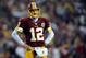 LANDOVER, MD - DECEMBER 09: Kirk Cousins #12 of the Washington Redskins reacts during the fourth quarter against the Baltimore Ravens at FedExField on December 9, 2012 in Landover, Maryland. (Photo by Patrick McDermott/Getty Images)