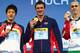 ISTANBUL, TURKEY - DECEMBER 14: Daiya Seto of Japan, Ryan Lochte of USA and Laszlo Cseh of Hungary pose with their medals on the podium after the Men's 200m Individual Medley Final during day three of the 11th FINA Short Course World Championships at the Sinan Erdem Dome on December 14, 2012 in Istanbul, Turkey. (Photo by Clive Rose/Getty Images)