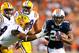 AUBURN, AL - SEPTEMBER 22: Tre Mason #21 of the Auburn Tigers rushes away from Eric Reid #1 of the LSU Tigers at Jordan Hare Stadium on September 22, 2012 in Auburn, Alabama. (Photo by Kevin C. Cox/Getty Images)