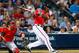 ATLANTA, GA - SEPTEMBER 14: Michael Bourn #24 of the Atlanta Braves hits a single in the bottom of the ninth against the Washington Nationals at Turner Field on September 14, 2012 in Atlanta, Georgia. (Photo by Kevin C. Cox/Getty Images)