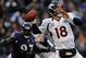 BALTIMORE, MD - DECEMBER 16: Quarterback Peyton Manning #18 of the Denver Broncos throws a pass against the Baltimore Ravens in the third quarter at M&T Bank Stadium on December 16, 2012 in Baltimore, Maryland. The Denver Broncos won, 34-17.(Photo by Patrick Smith/Getty Images)