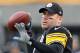 PITTSBURGH, PA - DECEMBER 09 : Ben Roethlisberger #7 of the Pittsburgh Steelers throws a pass during warmups prior to the game against the San Diego Chargers on December 9, 2012 at Heinz Field in Pittsburgh, Pennsylvania. (Photo by Joe Sargent/Getty Images)