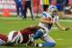 GLENDALE, AZ - DECEMBER 16: Matthew Stafford #9 gets sacked by Calais Campbell #93 of the Arizona Cardinals at University of Phoenix Stadium on December 16, 2012 in Glendale, Arizona. Arizona won 38-10. (Photo by Norm Hall/Getty Images)