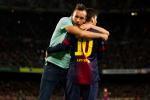 Messi Hugged by Pitch Invader